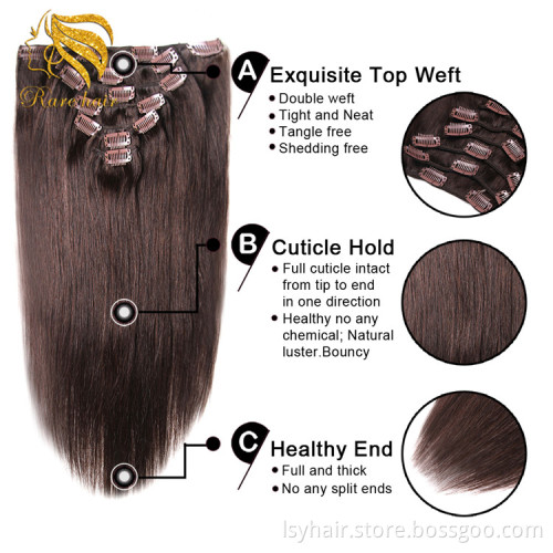 Xuchang Factory High Quality Wholesale Colored Clip In Human Hair Extension
